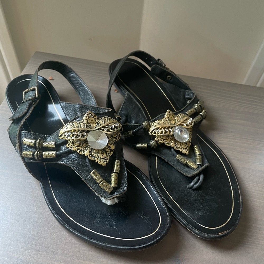Vintage Italian Leather Sandals- Hand Made in Florence